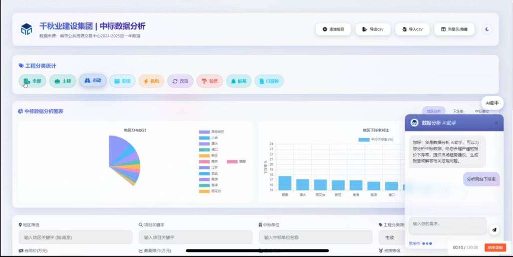 Leaf投标数据分析系统